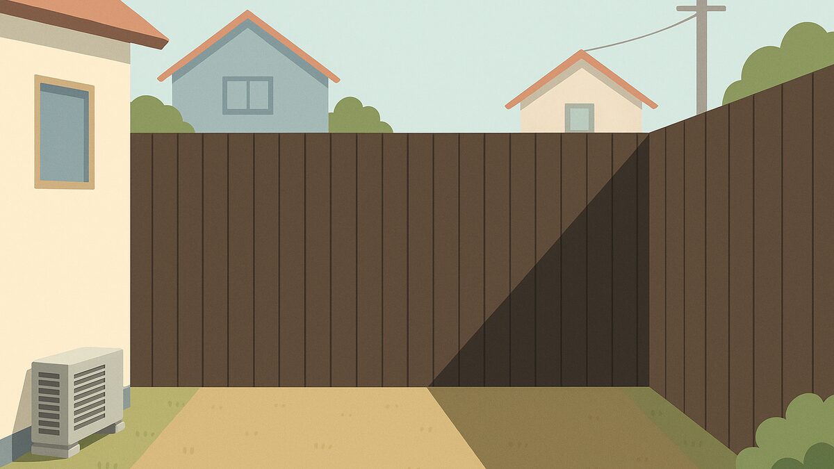 フェンスの高さ失敗パターンのイメージ