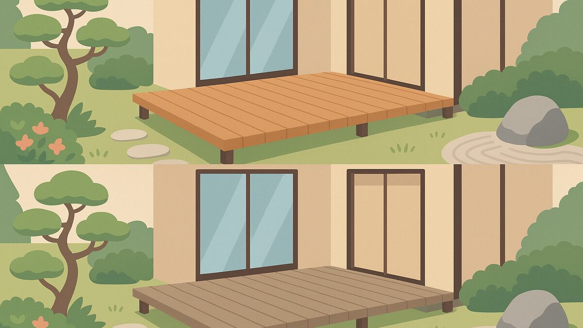 デッキ素材比較イメージ