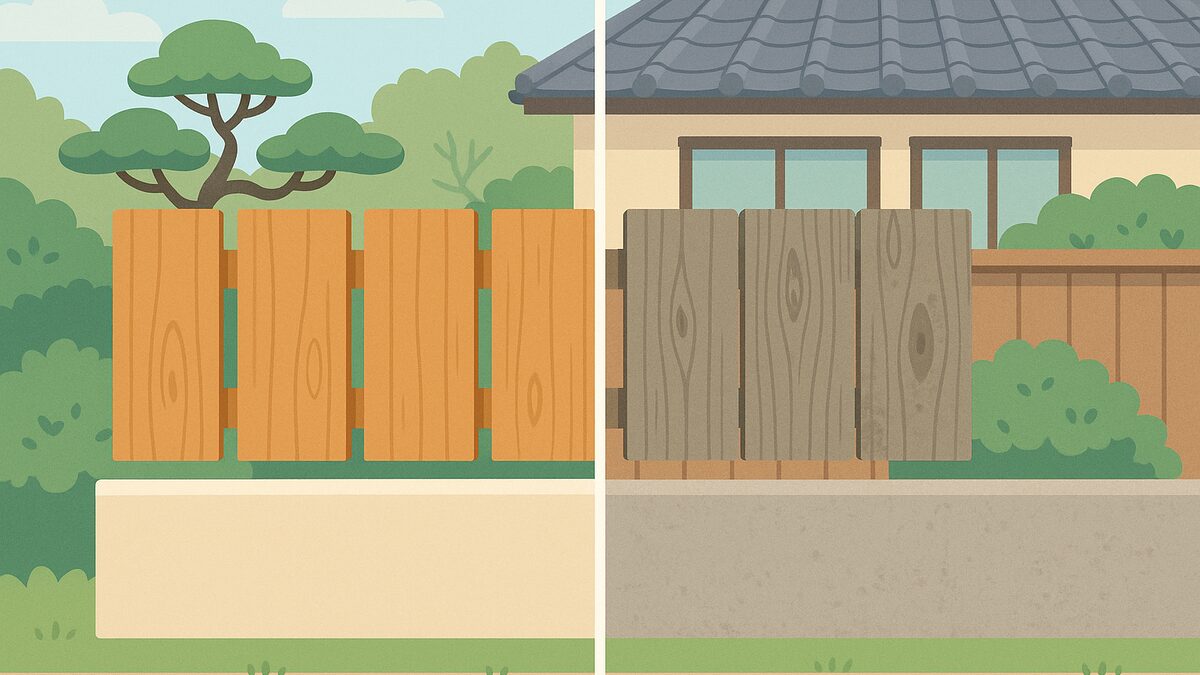 フェンス素材比較イメージ